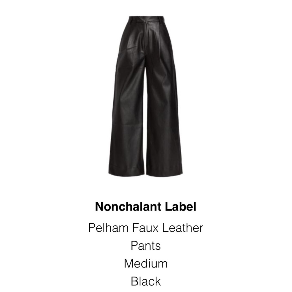 NONchalant Black Pelham faux leather pants